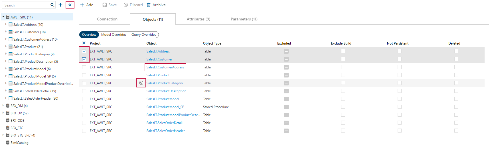 BimlFlex Object Editor - List BimlFlex Object Editor - List