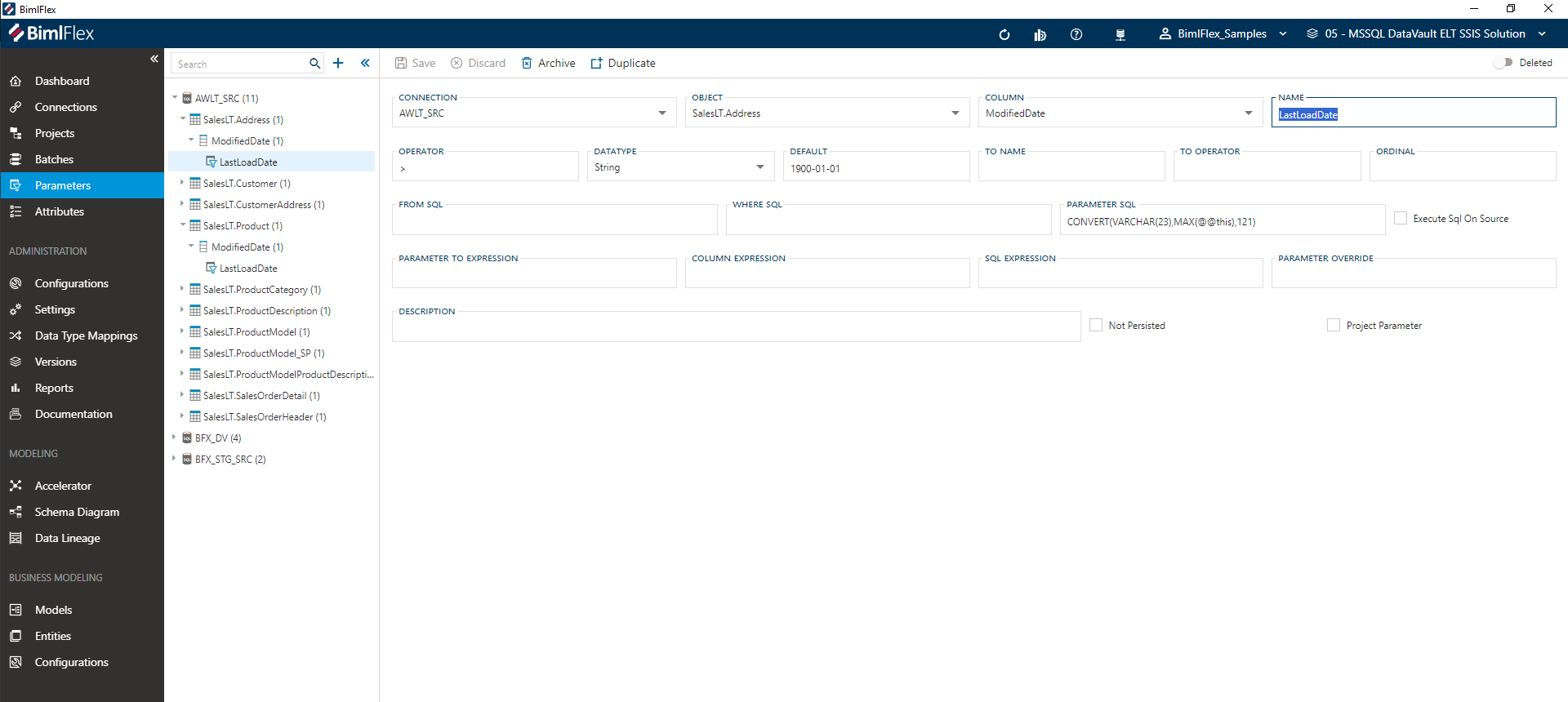 BimlFlex Parameter Editor BimlFlex Parameter Editor