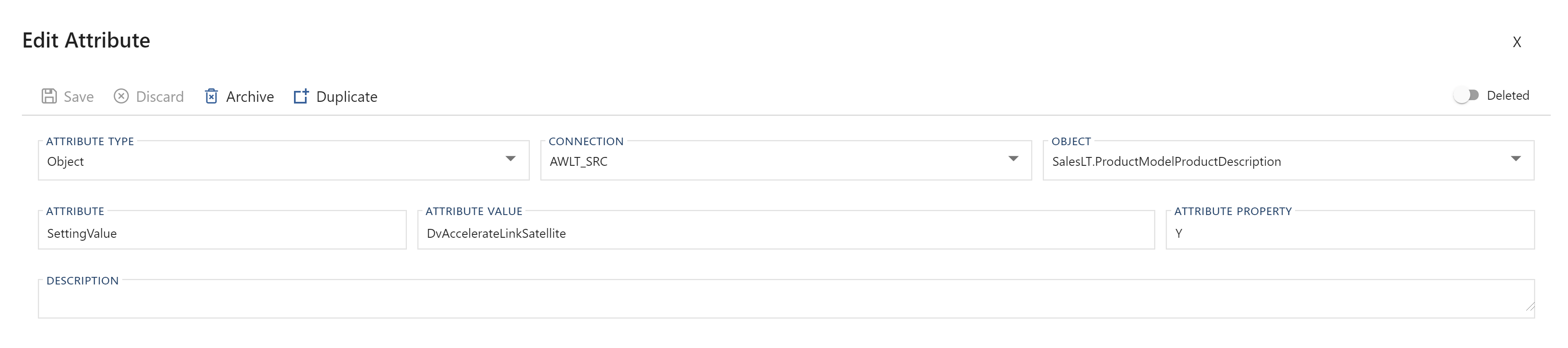 Edit Attribute Dialog