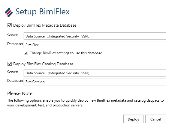 Setup BimlFlex Dialog Setup BimlFlex Dialog