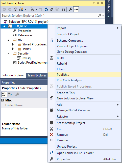 Right Click Project Right Click Project
